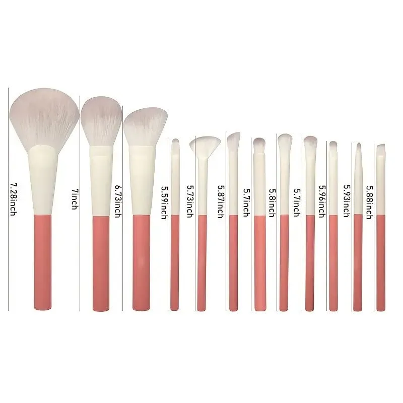 12Pcs Professional Makeup Brushes Set Concealers Foundation Blending Eye Shadow Blush Concealers Makeup Brush Kit Kabuki Foundation Blending