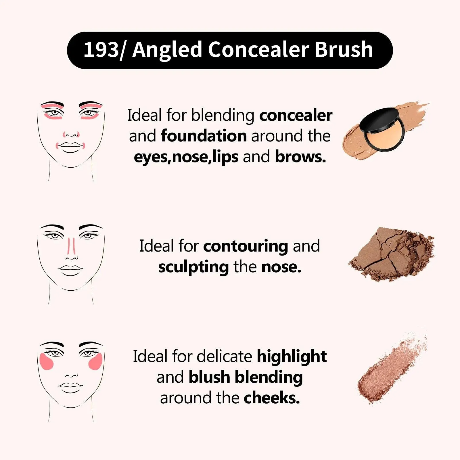 ALBEAUT Concealer Brush: Precision Under Eye Makeup Application