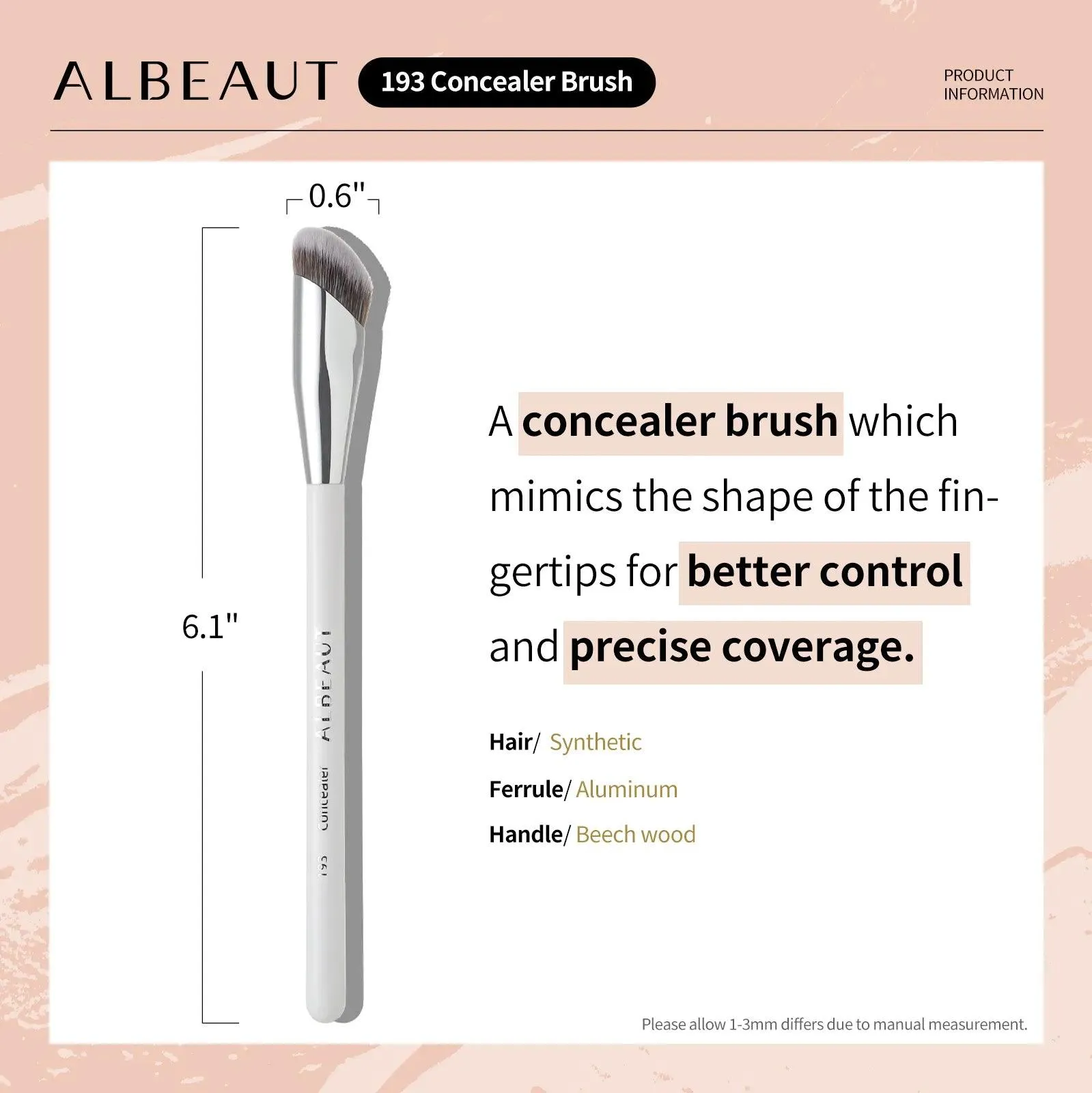 ALBEAUT Concealer Brush: Precision Under Eye Makeup Application