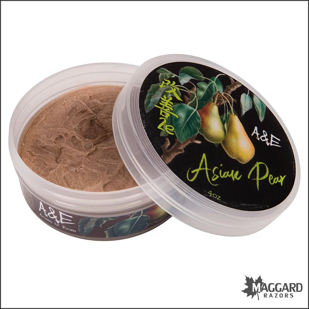 Ariana and Evans Asian Pear Artisan Shaving Soap, 4oz - Kaizen 2e Base