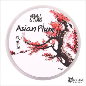 Ariana and Evans Asian Plum Artisan Shaving Soap, 4oz - Kaizen 2e Base