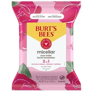 Burt's Bees Micellar 3-in-1 Facial Towelettes with Rose Water 30 Towelette