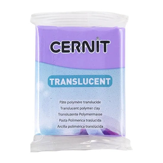 Cernit Translucent Polymer Clay - Violet 2oz (56g) block