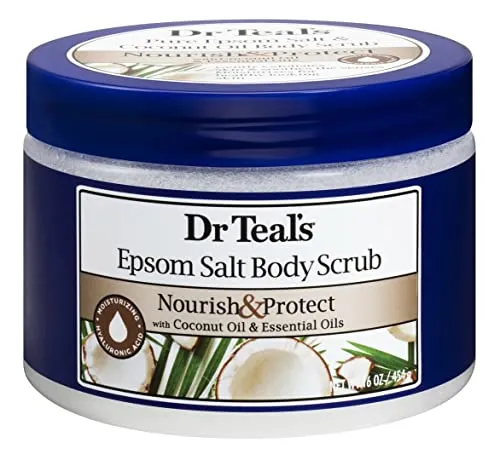 Dr. Teal's by Dr. Teal's , Epsom Salt Body Scrub - Nourish & Protect with Coconut Oil & Essential Oils --454g/16oz