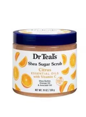 Dr Teal's Shea Sugar Scrub With Citrus Essential Oils And Vitamin C Pink 538g