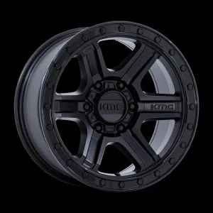 KMC KM551 Outrun 18X9 6X135 18MM Matte Black With Gloss Black Lip