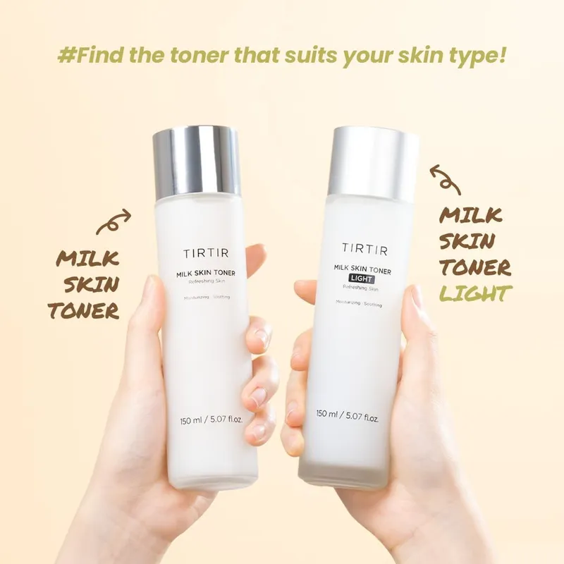 Milk Skin Rice Toner Light - Instant Hydration with 4% Niacinamide, Pantenol, Lightweight, Pore-Tightening, Vegan, Acne-Prone, Oily Skin, Fungal Acne Safe