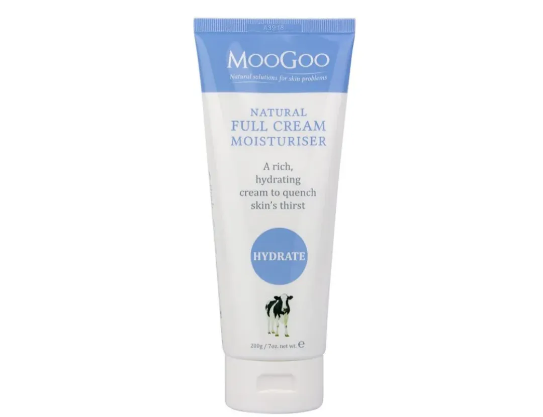 MooGoo Skincare - Full Cream Moisturiser - 200gm for Dry Skin Exp: 01/26