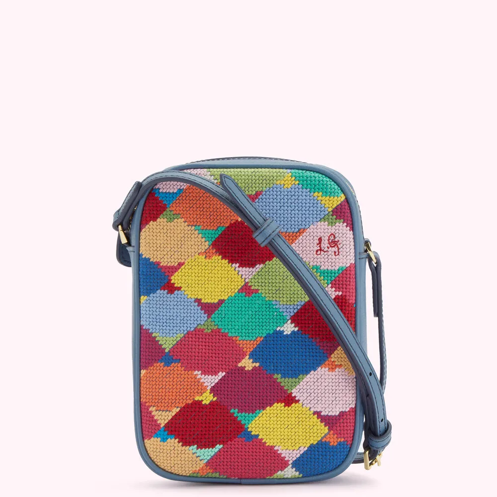 MULTI LIP TAPESTRY DAVIS CROSSBODY BAG