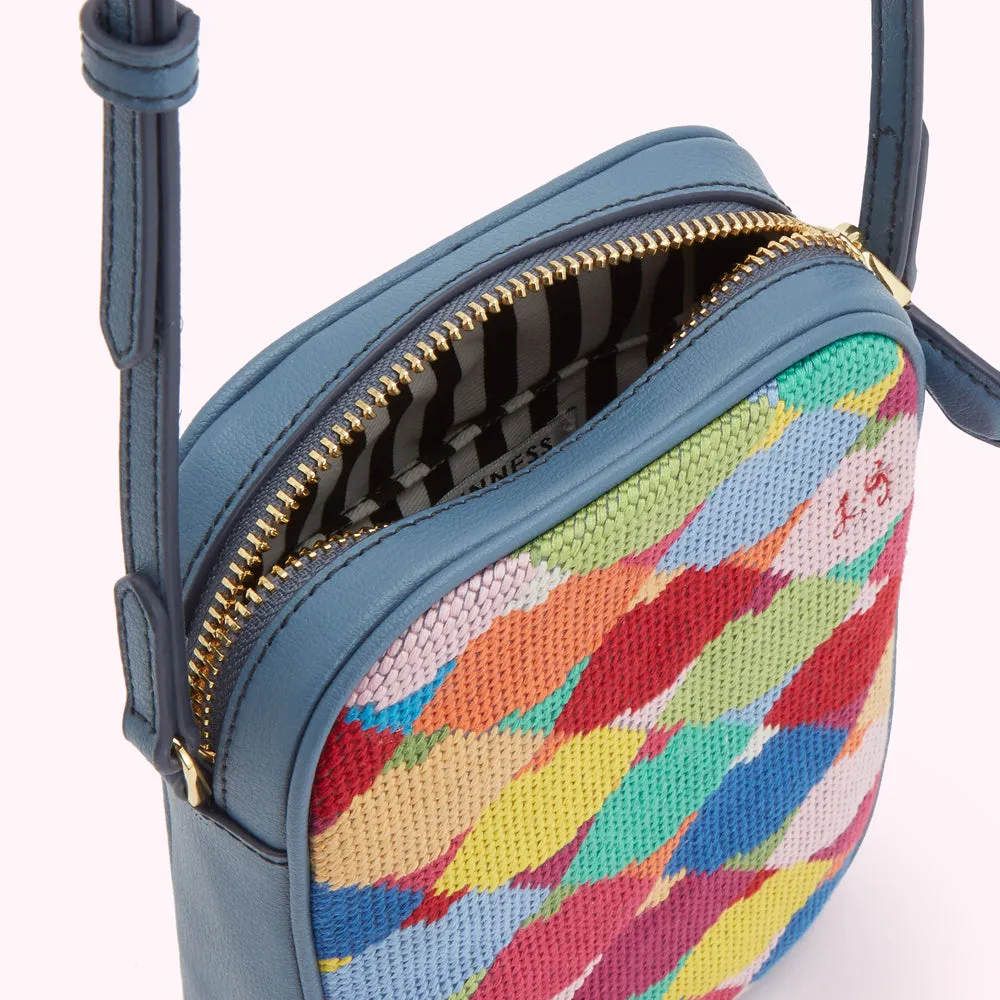 MULTI LIP TAPESTRY DAVIS CROSSBODY BAG