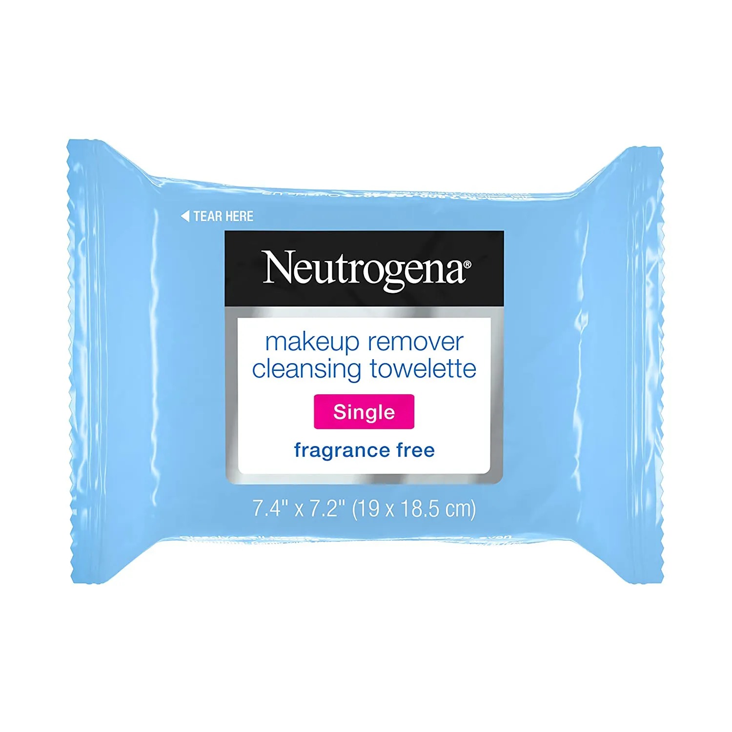 Neutrogena Fragrance-Free Makeup Remover Cleansing Towelette Singles, Individually-Wrapped Daily Face Wipes to Remove Dirt, Oil, Makeup & Waterproof Mascara for Travel & On-The-Go, 20 Ct