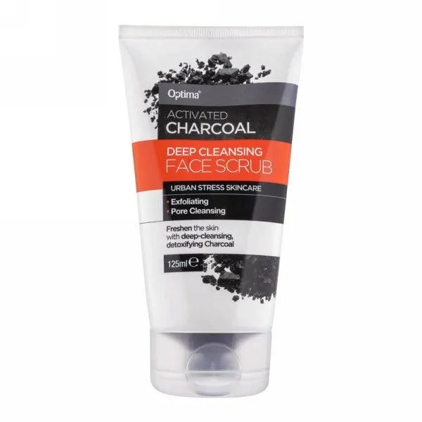 OPTIMA ACTIVATED CHARCOAL FACE SCRUB 125ML