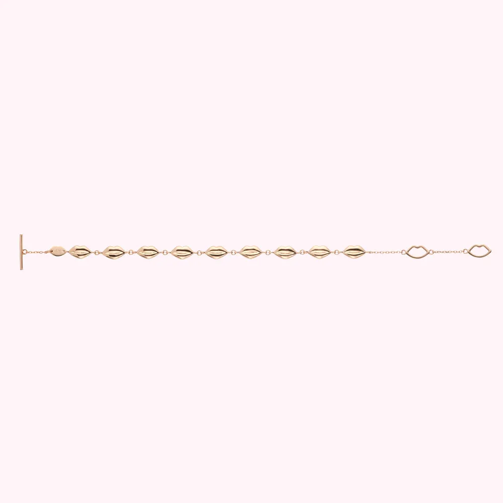 ROSE GOLD LIP CHAIN LUNA BRACELET