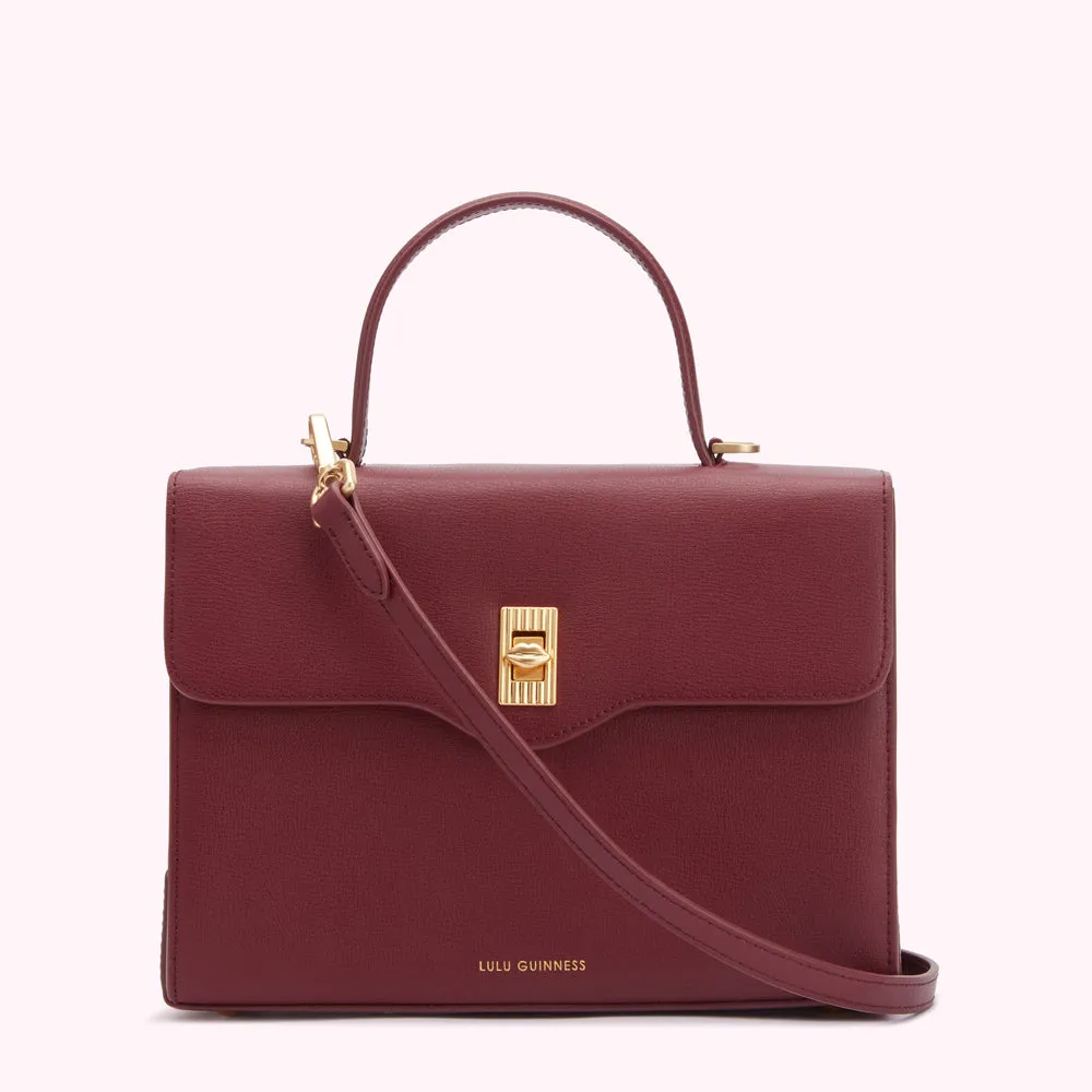 ROSEWOOD LARGE LIP TURNLOCK QUEENIE HANDBAG