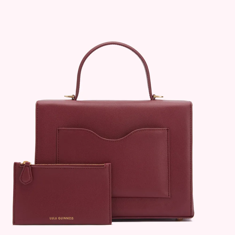 ROSEWOOD LARGE LIP TURNLOCK QUEENIE HANDBAG